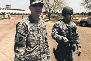 Nick Tran on base in full tactical