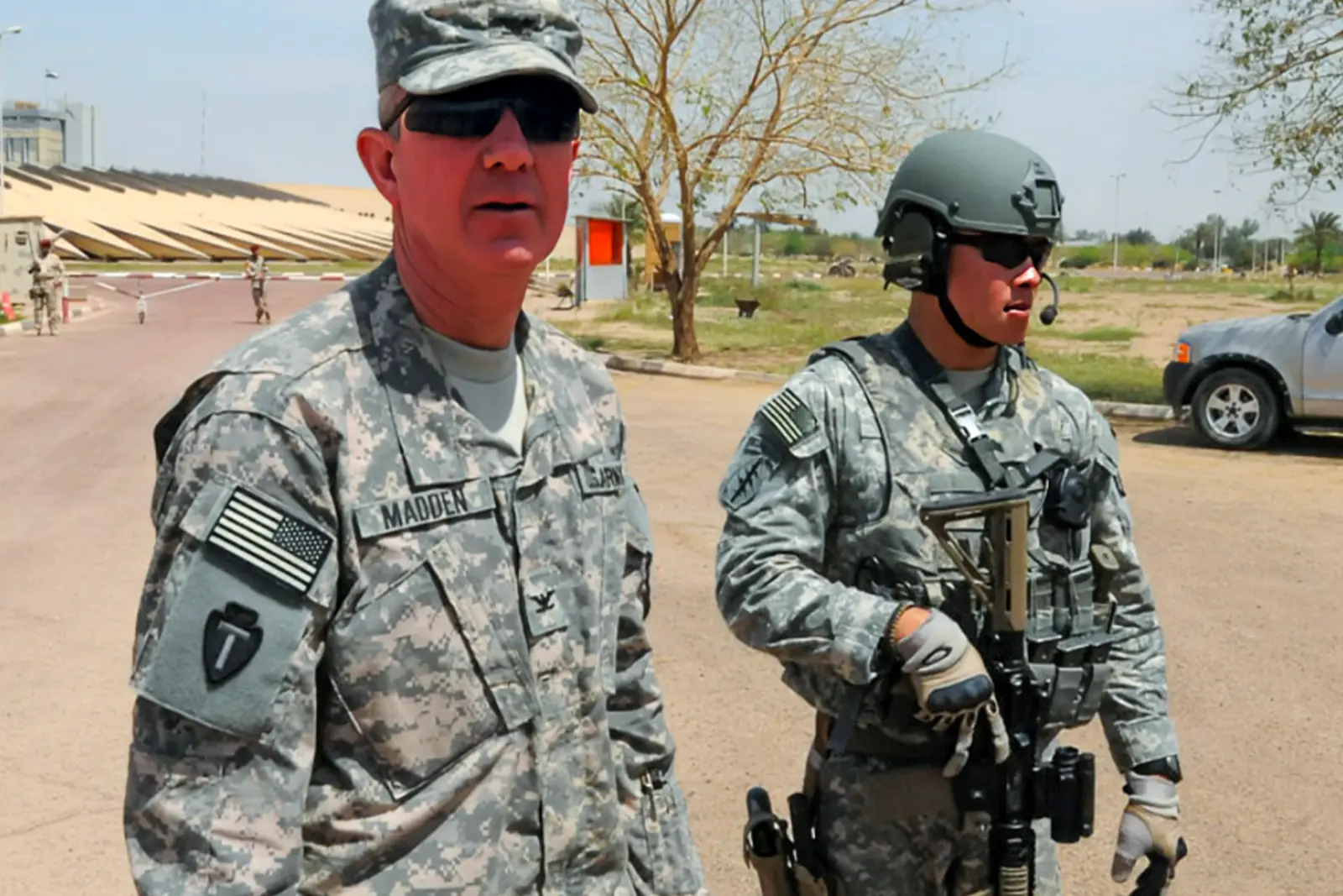 Nick Tran on base in full tactical